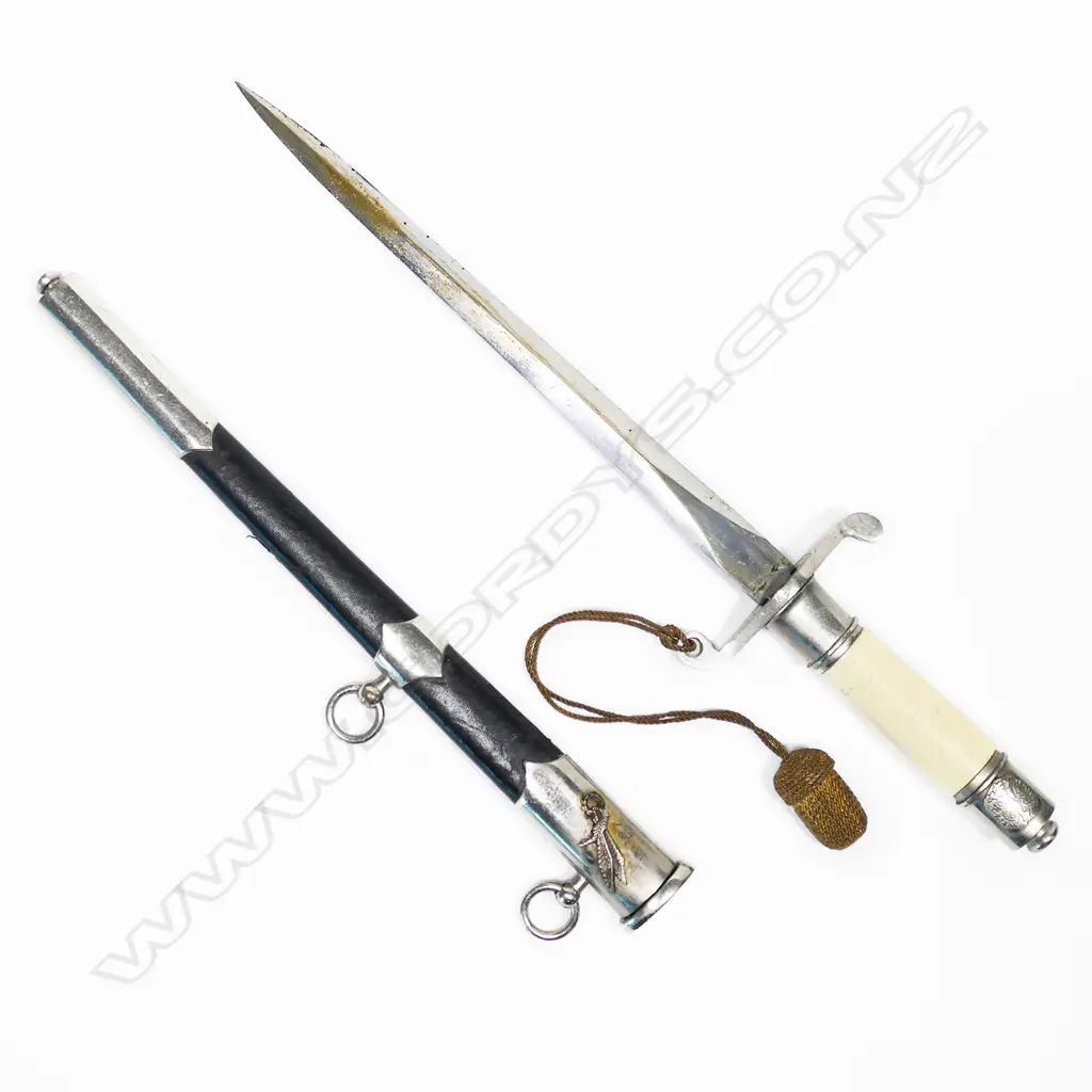 Polish Airborne dagger. Possibly WWII vintage. With scabbard. L.350mm Image 1++