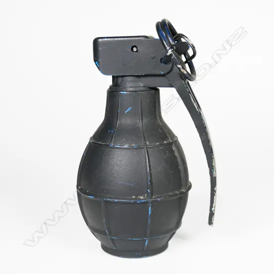 Blue training grenade (painted black). H.110mm