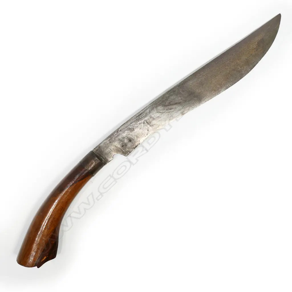 Traditional Malay knife with hardwood handle & scabbard. L.460mm Image 1++