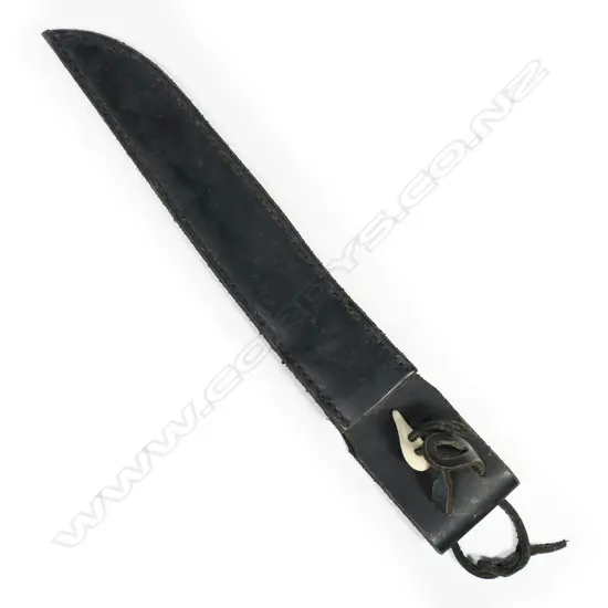 Handmade large stitched leather scabbard. L.395mm