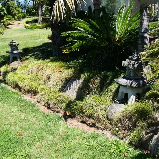 A pair Chinese concrete temple garden sculptures