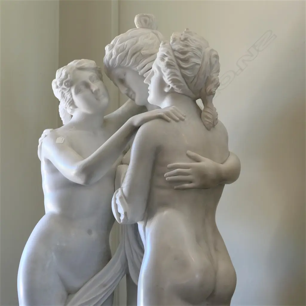 A large carved marble group 'the Three Graces' Image 1++