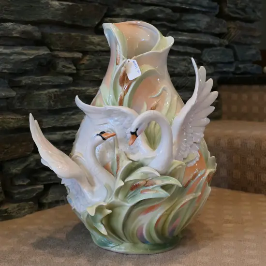 A 'Franz' large swan vase