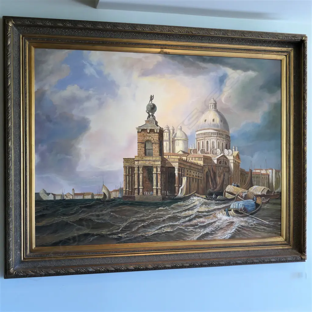 A Bovdttb sgd oil on canvas Venetian scene Image 1++