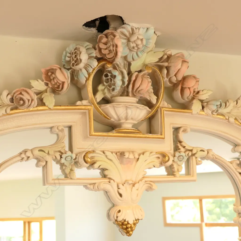 A contemporary antique style Venetian mirrored console Image 1++