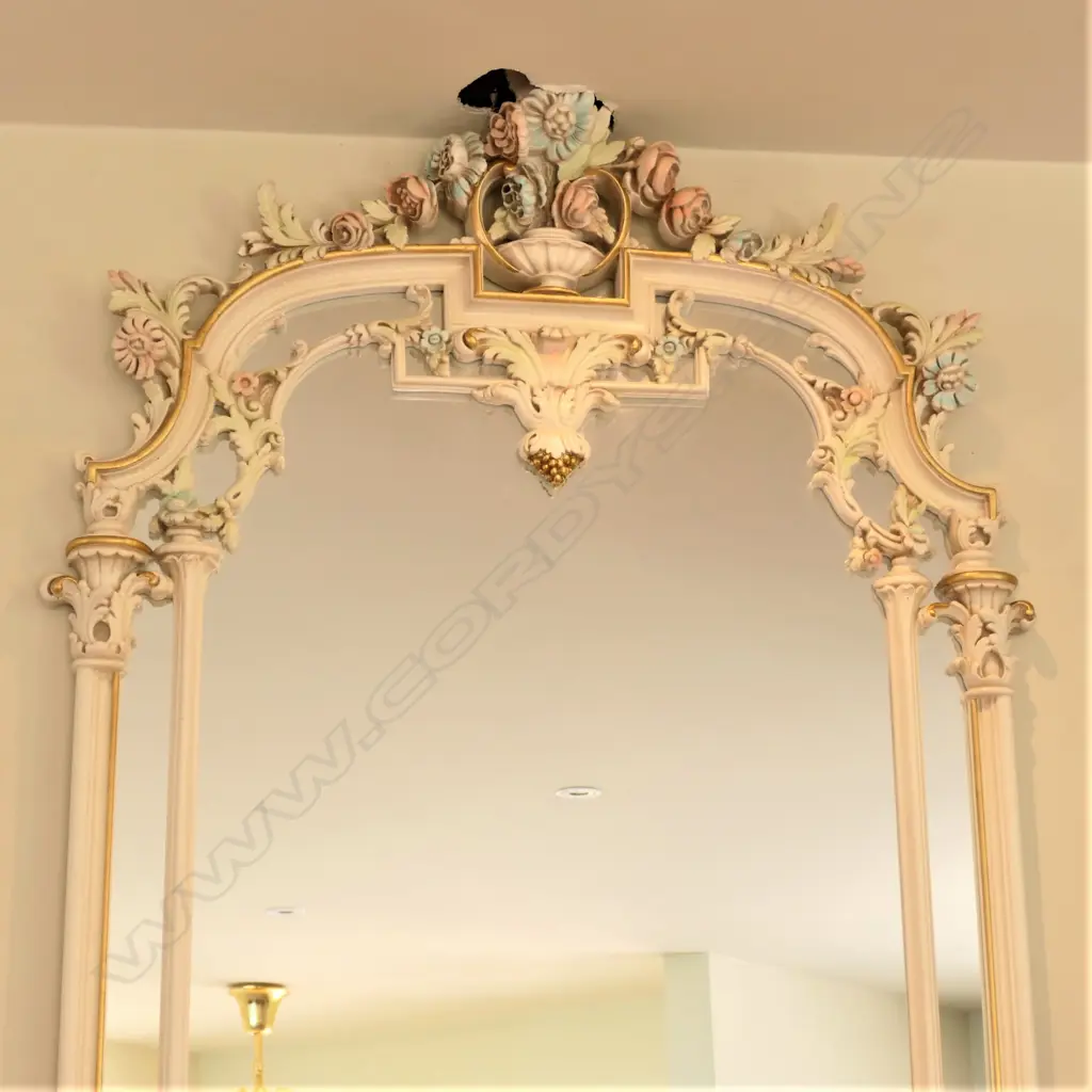 A contemporary antique style Venetian mirrored console Image 1++