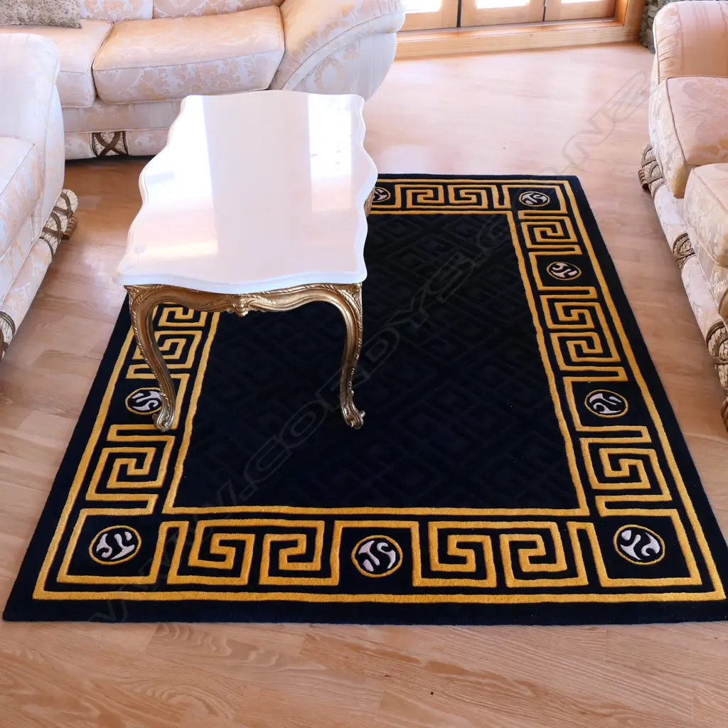'Designer Rugs' Greek key NZ wool hand tufted rug Image 1++