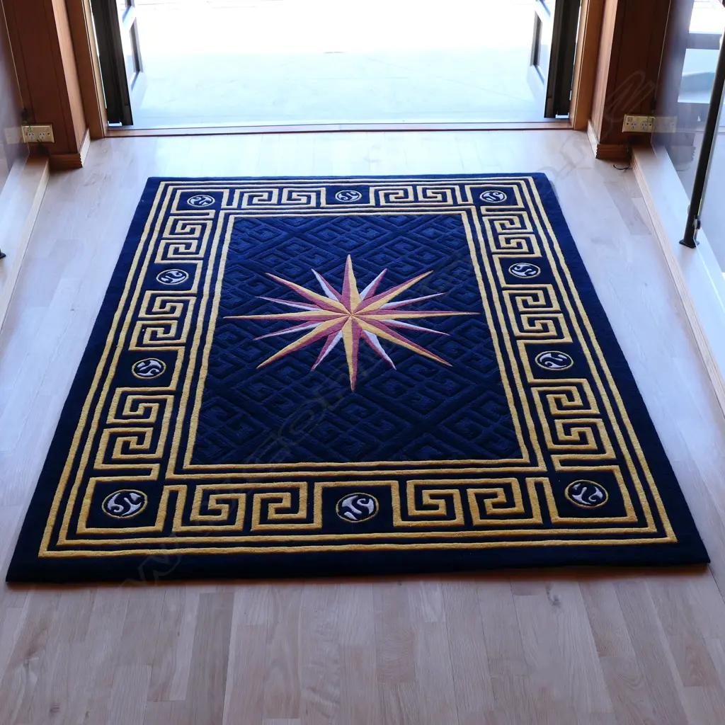 'Designer Rugs' Greek keylock NZ wool hand tufted rug Image 1++