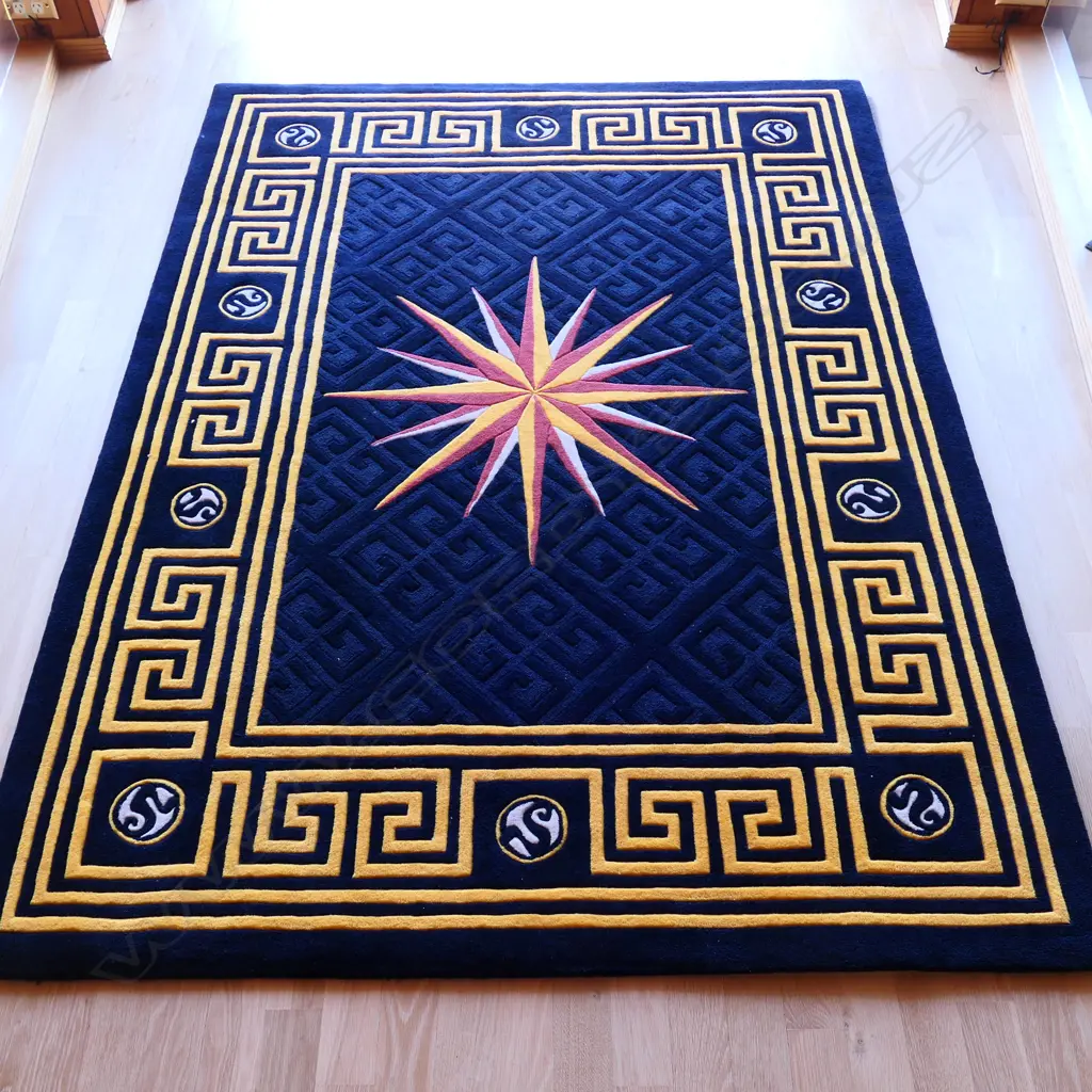 'Designer Rugs' Greek keylock NZ wool hand tufted rug Image 1++