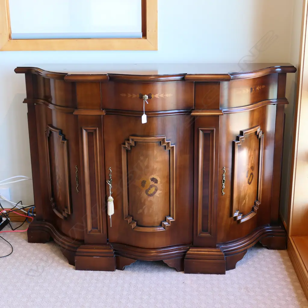 An antique Italian style inlaid sideboard Image 1++