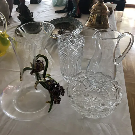 6 PIECES OF ASST. GLASSWARE