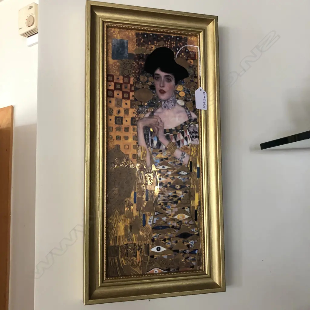 2 'GOEBAL' GUSTAV KLIMT 'ADELE-BOCH-BAUER' & ‘DIE ERFULLUNG’ WALL TILES Image 1++