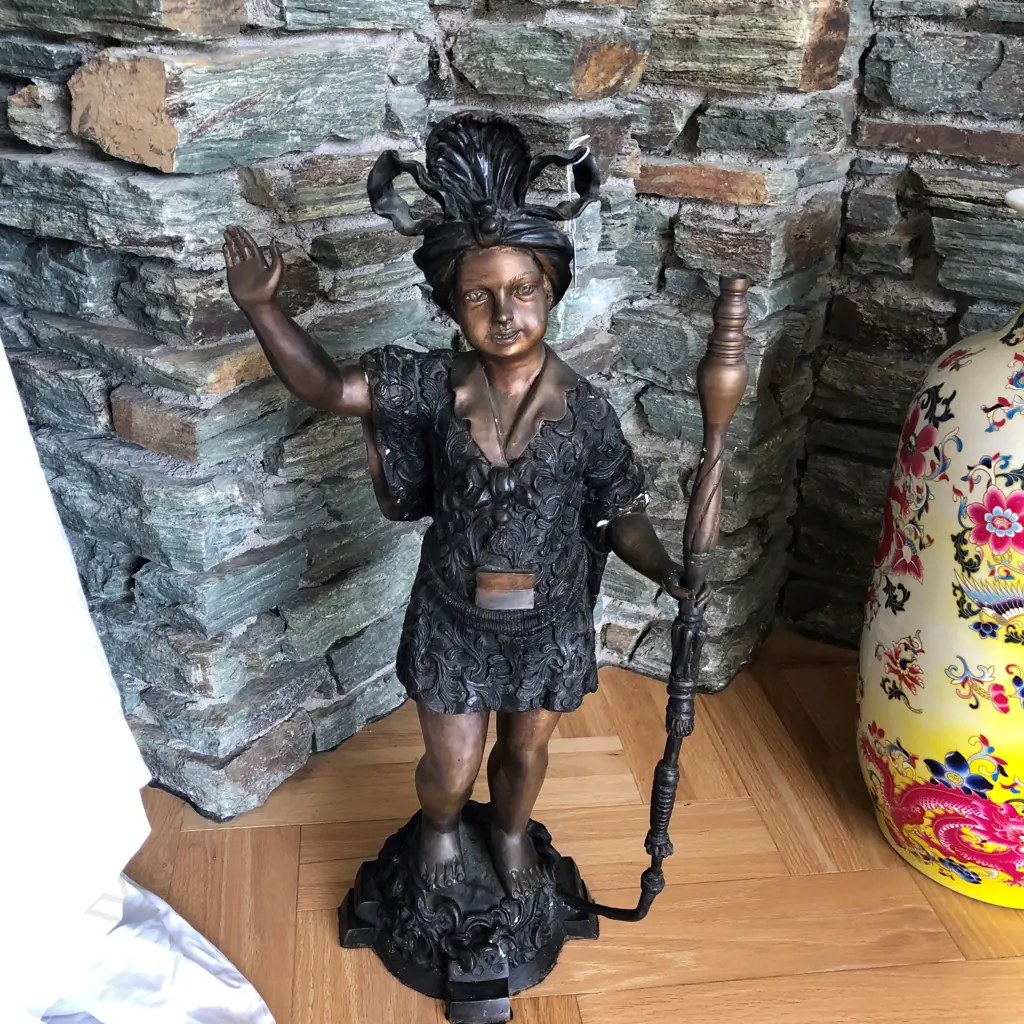 MODERN FRENCH STYLE BRONZE STANDING FIGURE H.690mm Image 1++