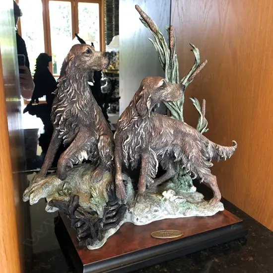 FLORENCE 'ALERT' 1988 NAPOLI PORCELAIN HUNTING DOG GROUP...