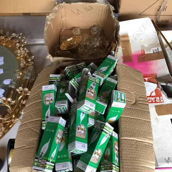 BOX LED SCREW CHANDELIER LIGHT BULBS + FITTINGS...