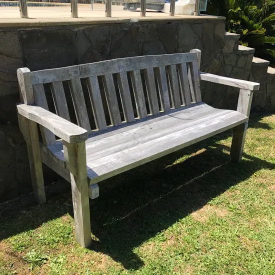 OUTDOOR WOODEN SEAT SLAT BACK L.1680mm