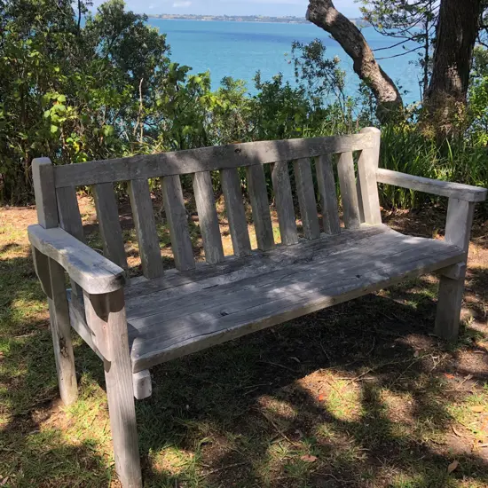 OUTDOOR WOODEN SEAT SLAT BACK L.1680mm