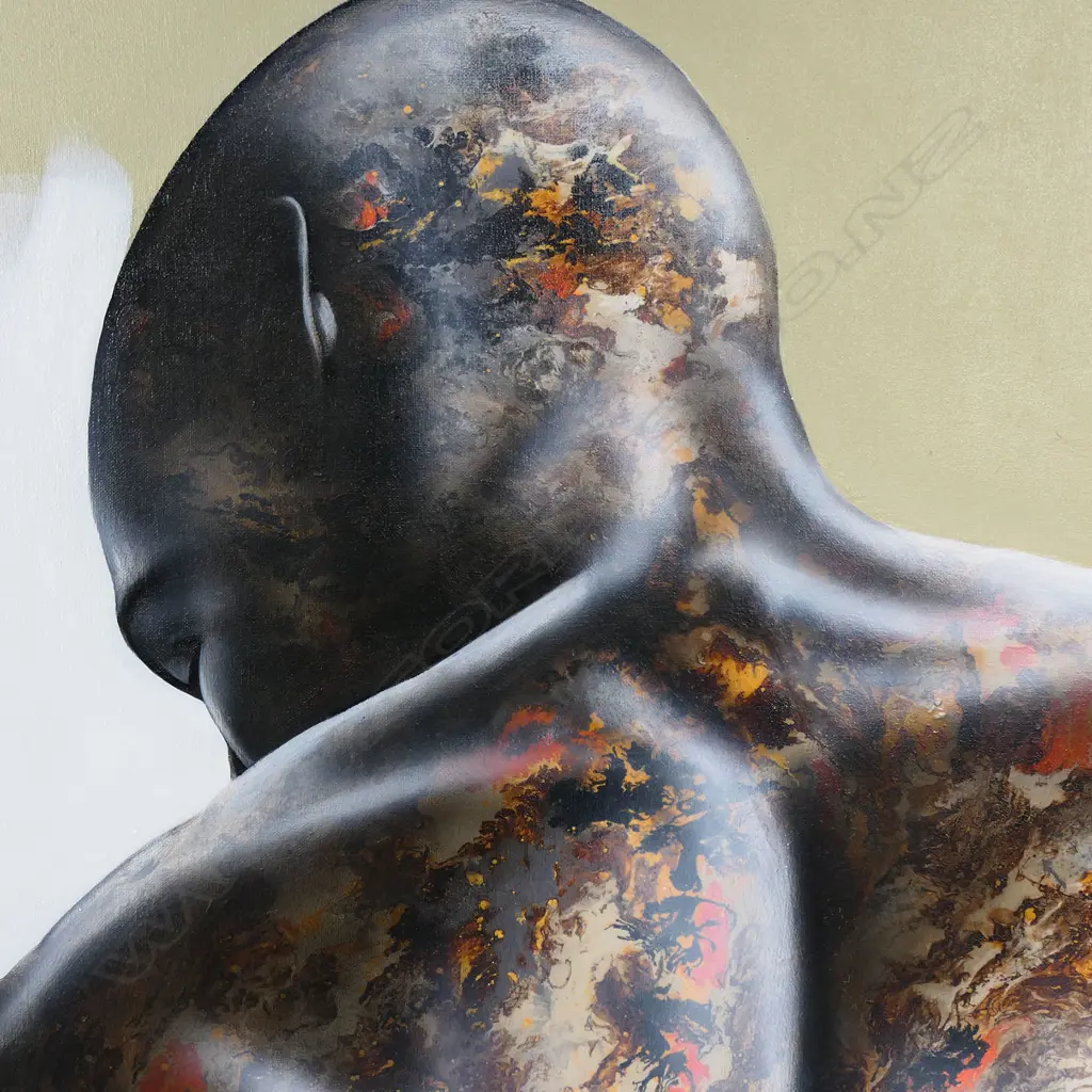 Alice Locoge (France, b.1983, Strasbourg), Songes, mixed media on canvas purchase price $6600 Image 1++