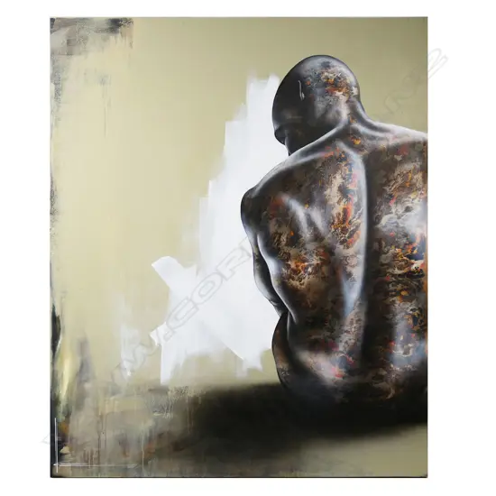 Alice Locoge (France, b.1983, Strasbourg), Songes, mixed media on canvas purchase price $6600