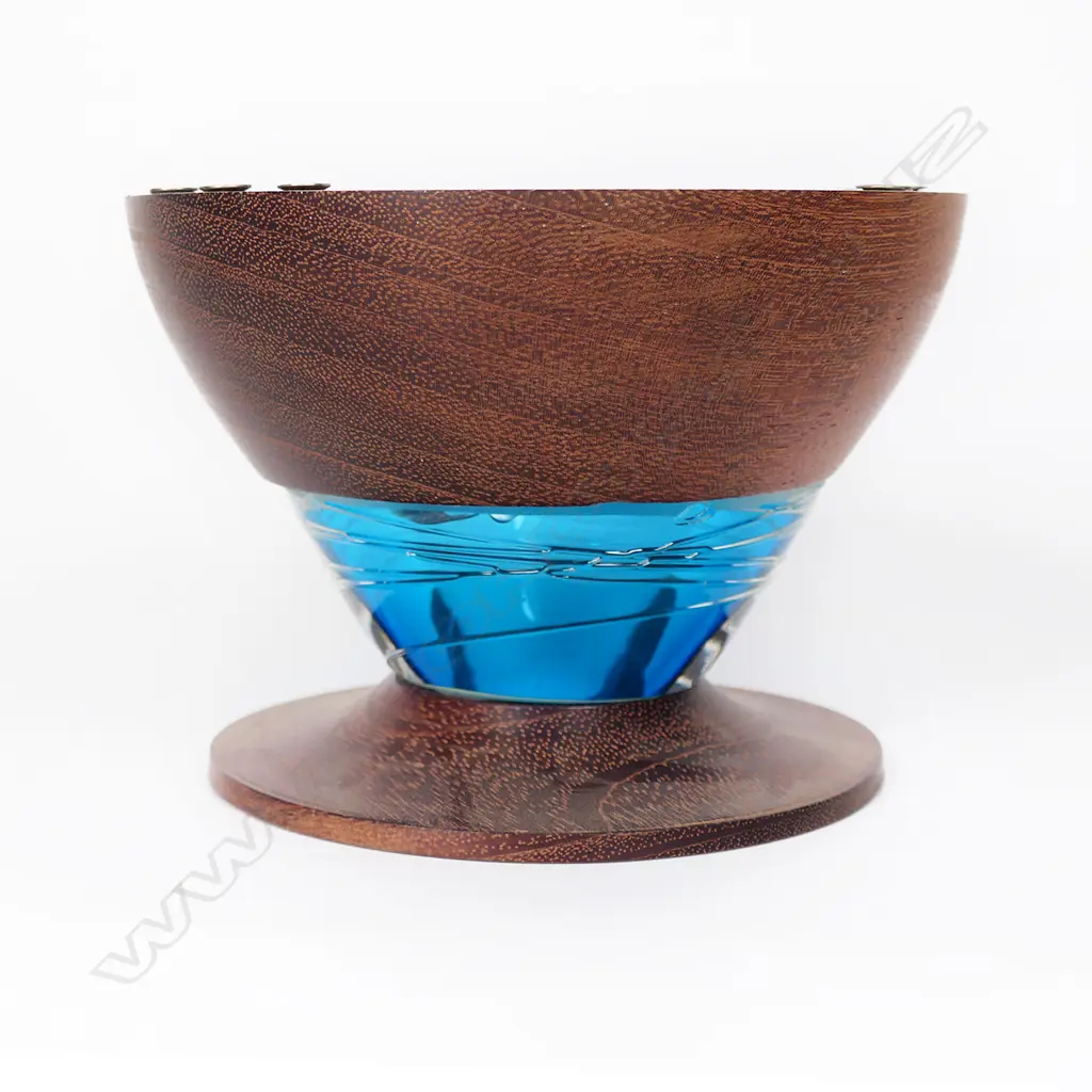 Don Coutts ‘Purquise’ (wood and glass bowl) Image 1++