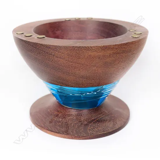 Don Coutts ‘Purquise’ (wood and glass bowl)