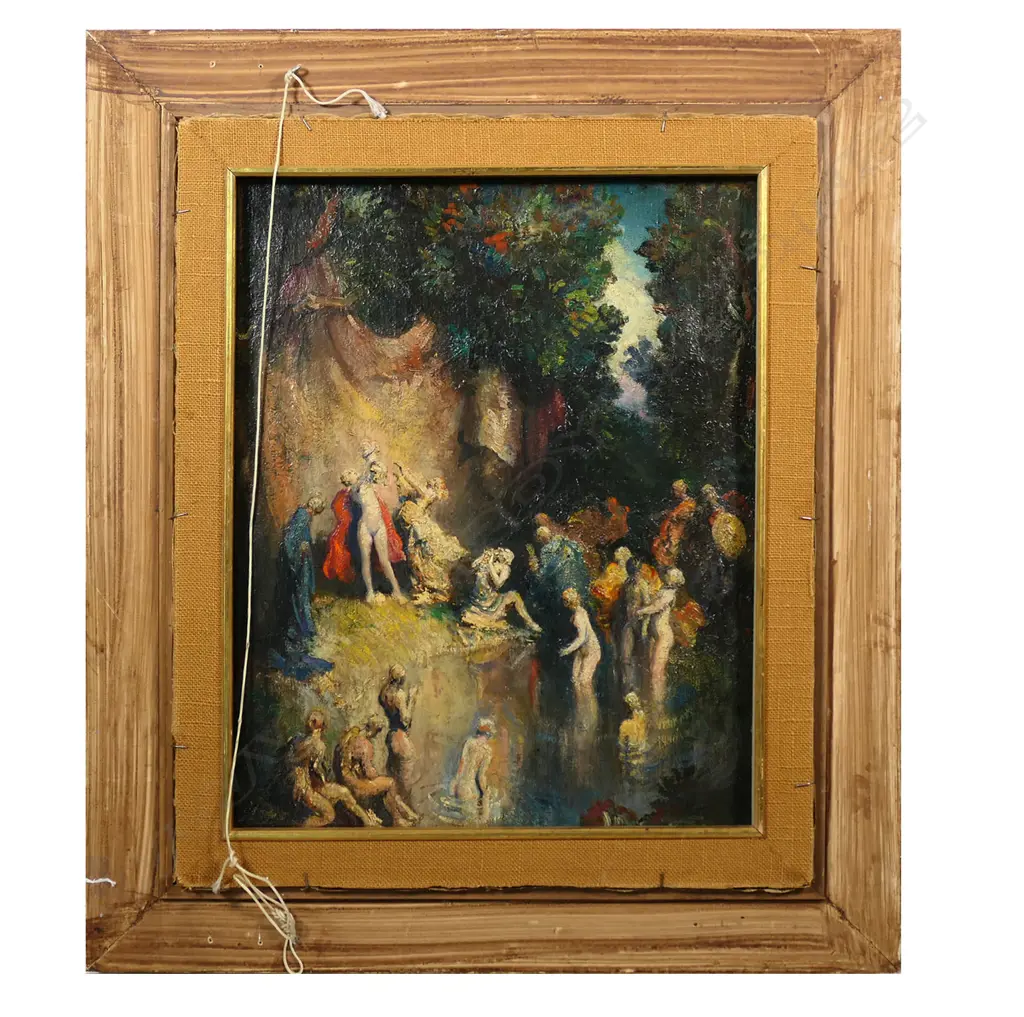 Thomas Edwin Mostyn (UK 1864-1930) ‘Figures in an Enchanted Garden’ Image 1++