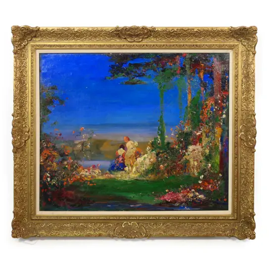 Thomas Edwin Mostyn (UK 1864-1930) ‘Figures in an Enchanted Garden’
