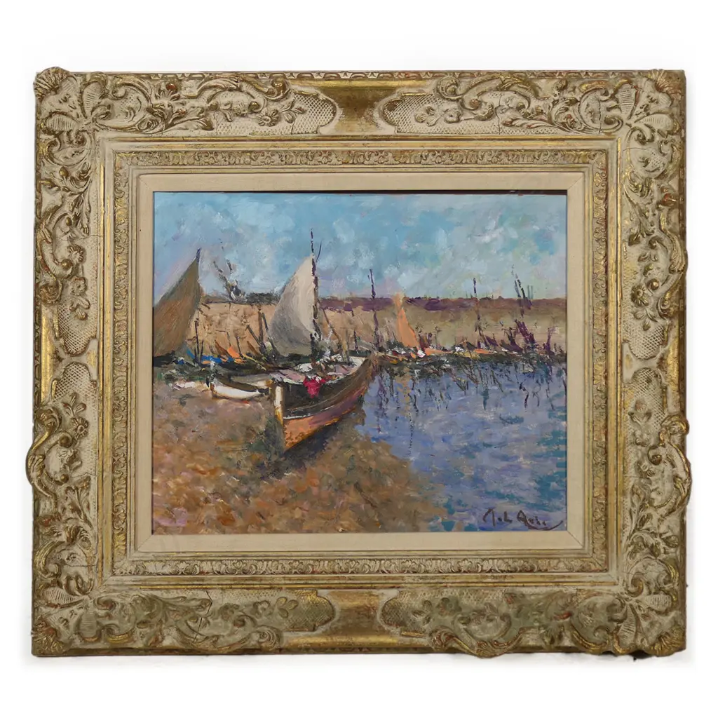 John Ambrose (UK 1931-2010) ‘Boats in Harbour’ Image 1++