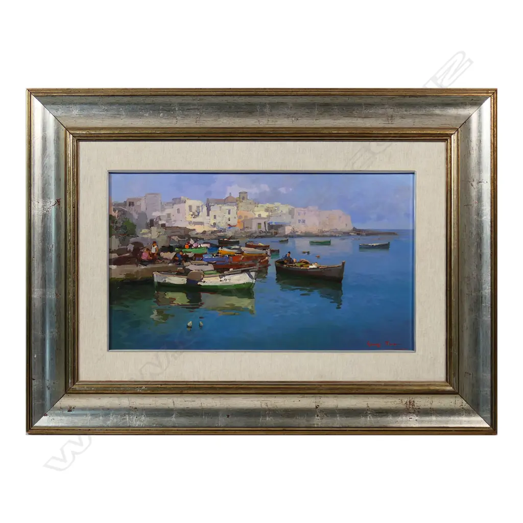 Giuseppe Pesa (Italy 1928-1992) ‘Molo di Bari’ Image 1++