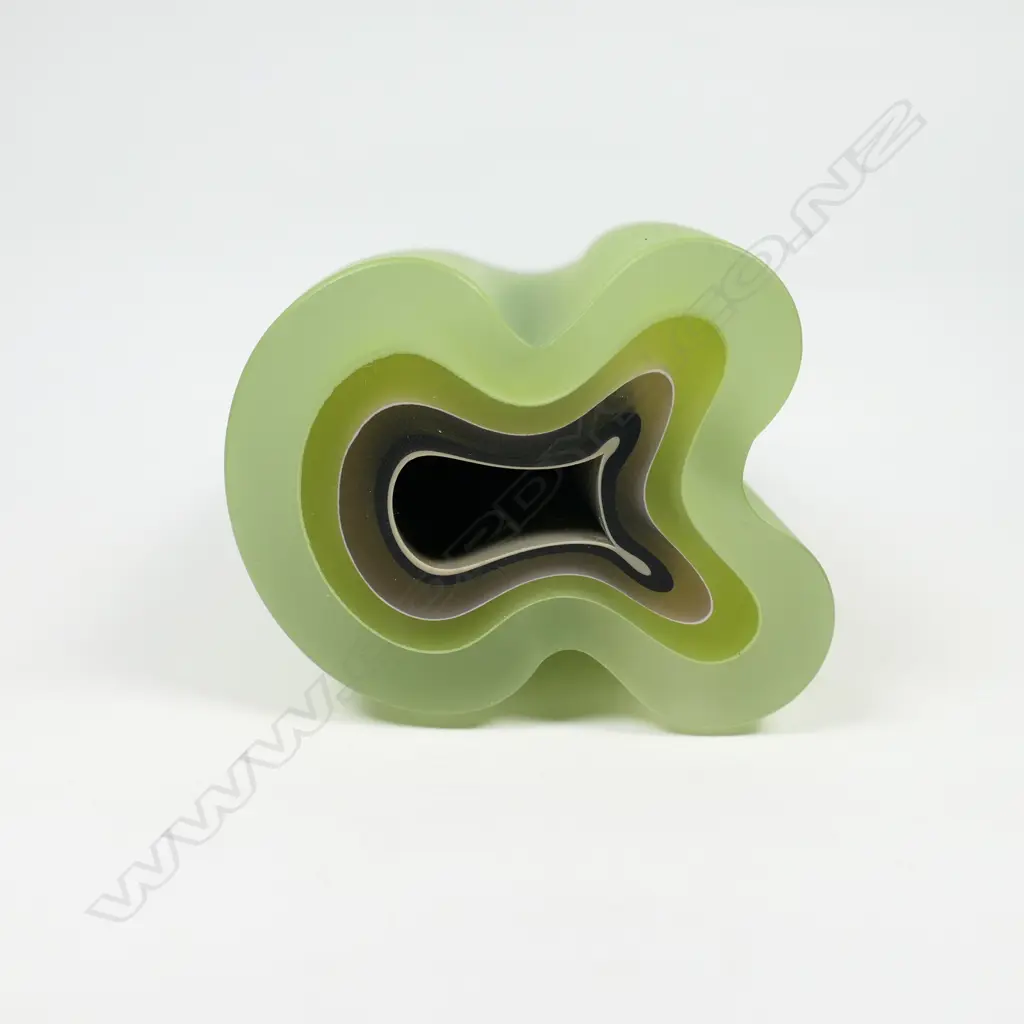 Dominic Burrell heavy layered art glass vase, Image 1++