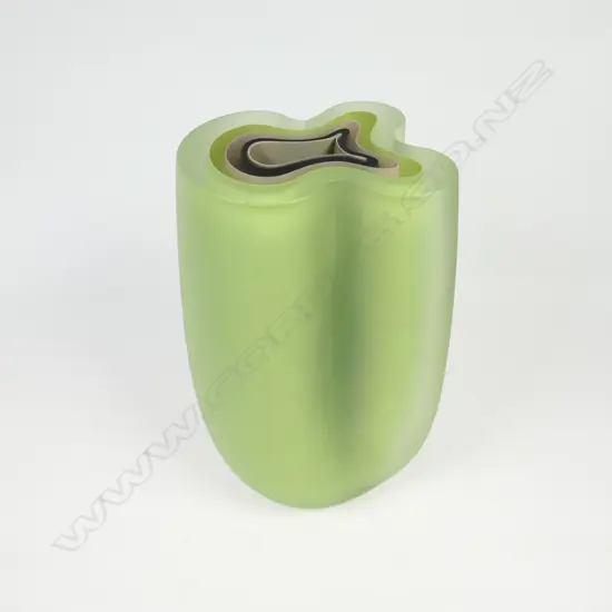 Dominic Burrell heavy layered art glass vase,