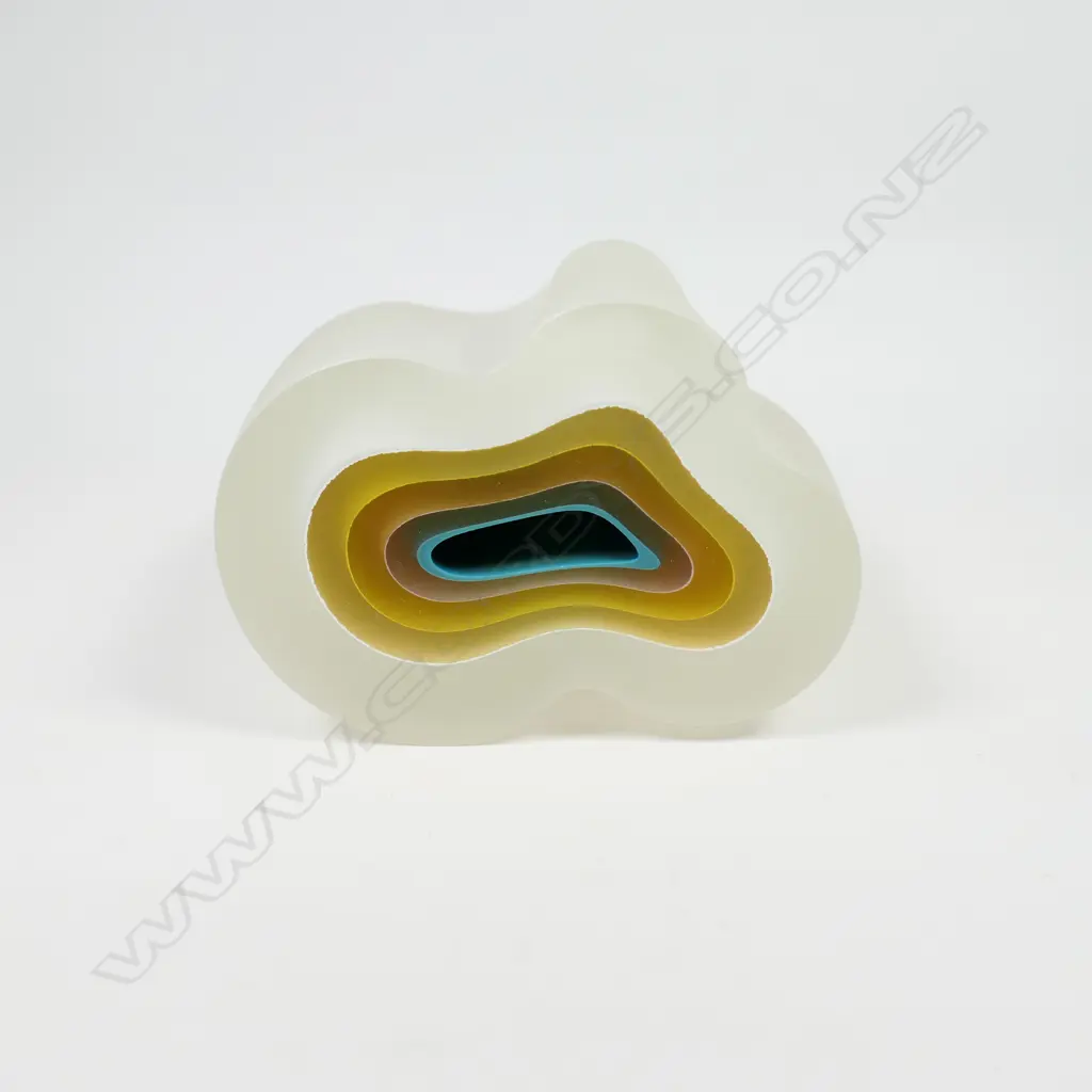 Dominic Burrell heavy layered art glass vase, Image 1++