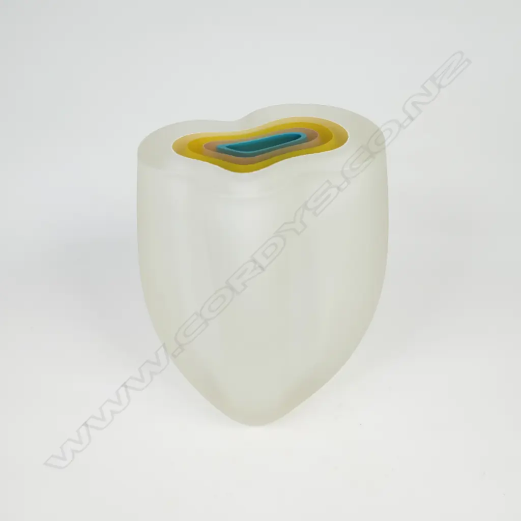 Dominic Burrell heavy layered art glass vase, Image 1++