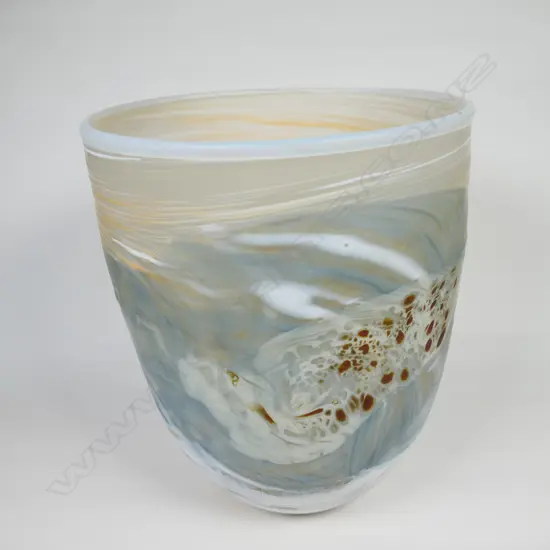 Lynden Over art glass beaker vase,