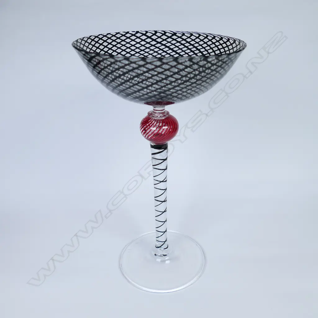 Lino Tagliapietra (b.1934 Murano) art glass tall pedestal bowl, Image 1++