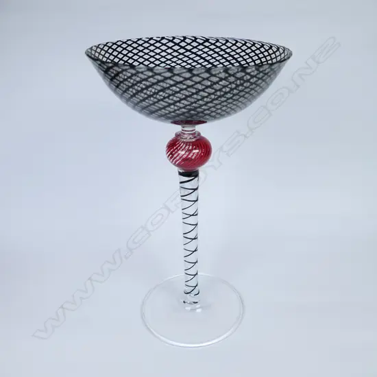 Lino Tagliapietra (b.1934 Murano) art glass tall pedestal bowl,
