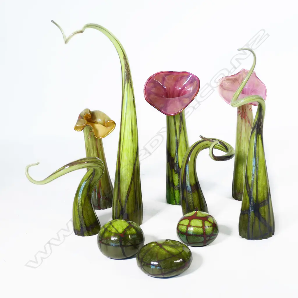 Joyce Roessler (USA) art glass artist unknown ten piece sculptural suite, Image 1++