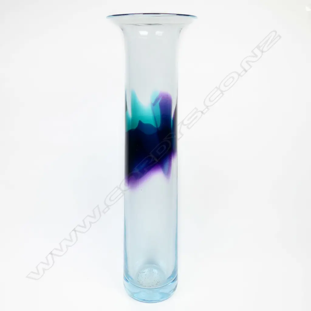 Hoglund art glass cylinder vase, Image 1++