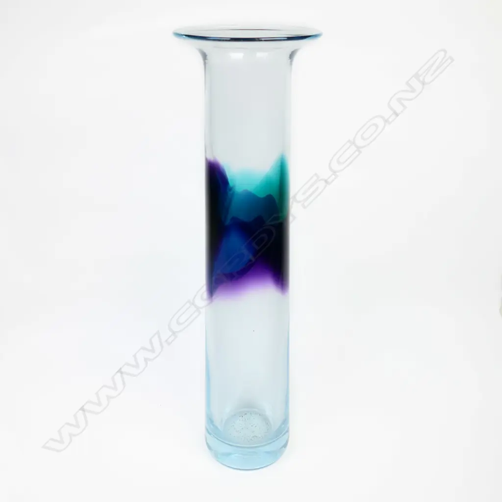 Hoglund art glass cylinder vase, Image 1++