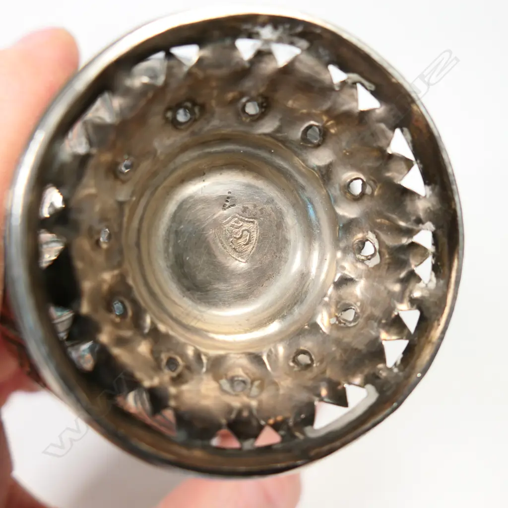 A late 19thC silver plate Turkish silver rosewater sprinkler, Image 1++