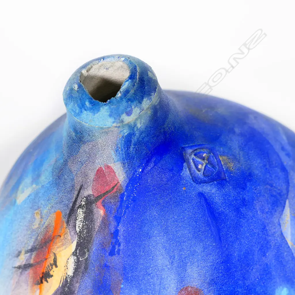 Anne Rush painted Steve Fullmer large pottery sculpture, Image 1++
