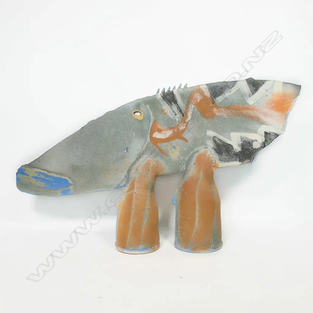 Steve Fullmer pottery 'Walking Mud Fish' sculpture, Image 1++