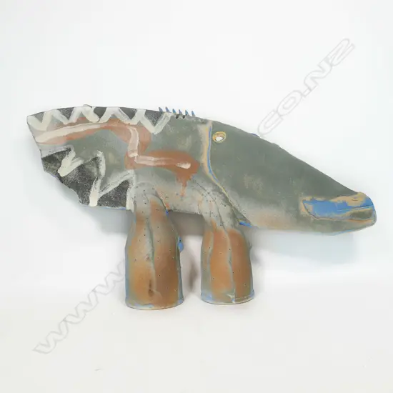 Steve Fullmer pottery 'Walking Mud Fish' sculpture,