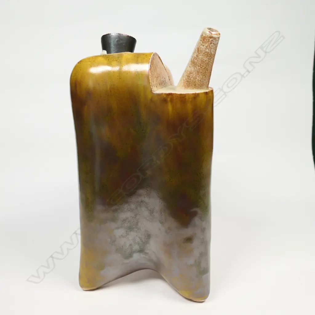 Potter unknown sculpted pottery pouring vessel, Image 1++