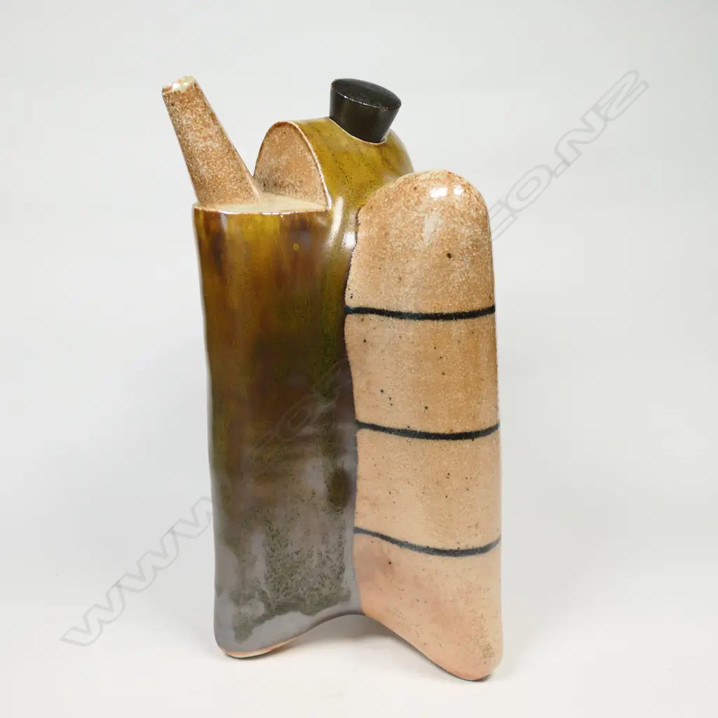 Potter unknown sculpted pottery pouring vessel, Image 1++
