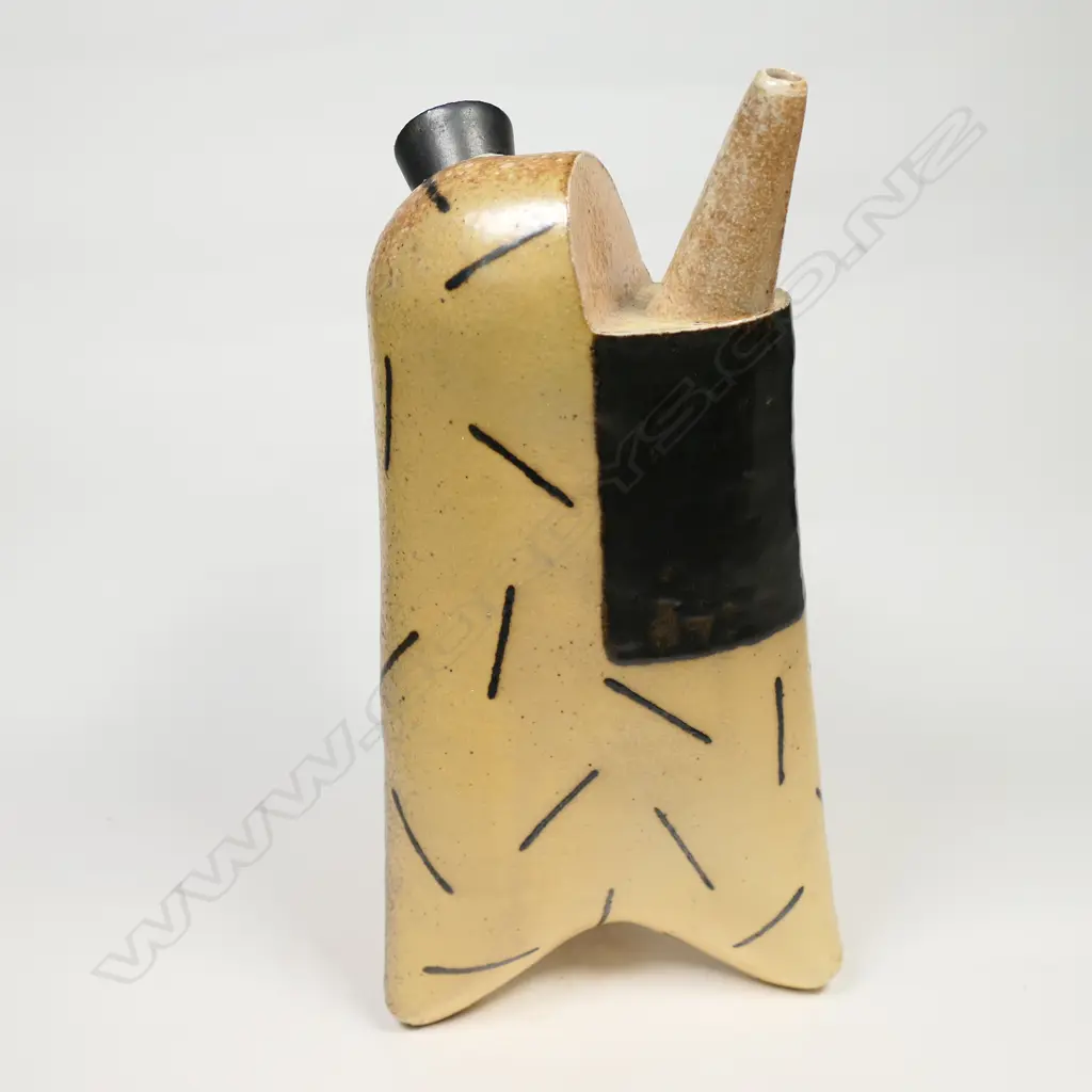 Potter unknown sculpted pottery pouring vessel, Image 1++