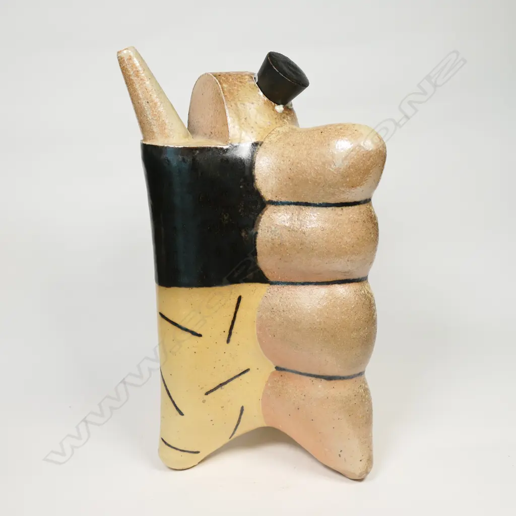 Potter unknown sculpted pottery pouring vessel, Image 1++