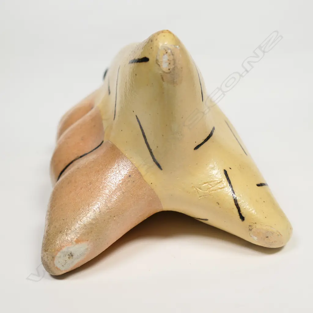 Potter unknown sculpted pottery pouring vessel, Image 1++