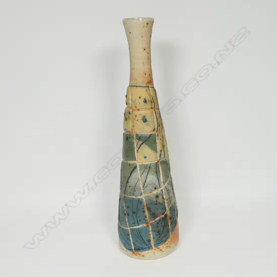 Potter unknown tall tapered vase,