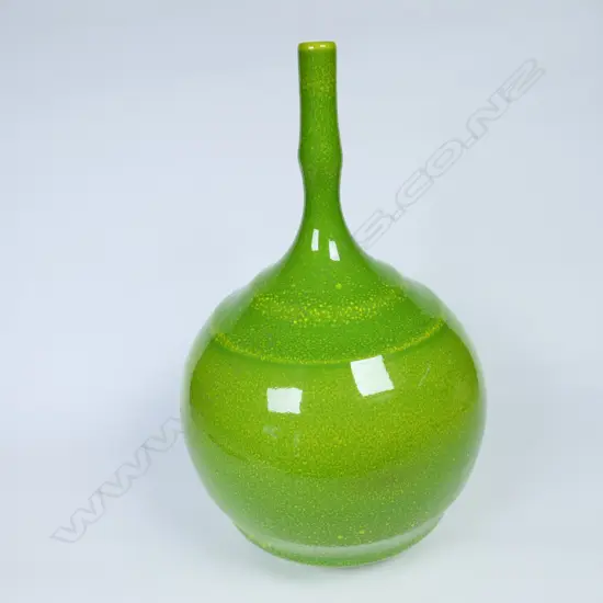 John Parker bright green glazed specimen vase,